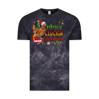 Cloud Black Merry Cluckin' Christmas Vintage Tee - MaliasSmallBusiness