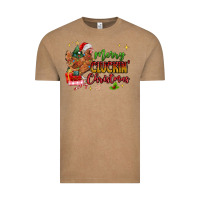 Vintage Coffee Merry Cluckin' Christmas Vintage Tee - MaliasSmallBusiness