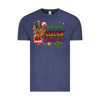 Vintage Denim Merry Cluckin' Christmas Vintage Tee - MaliasSmallBusiness