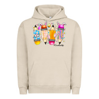 Pigment French Oak Easter Teacher Life Urban Hoodie - CowhideDigitalArt