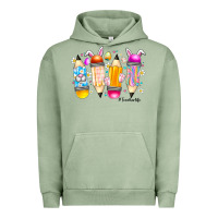 Pigment Oil Green Easter Teacher Life Urban Hoodie - CowhideDigitalArt