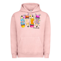 Pigment Salmon Easter Teacher Life Urban Hoodie - CowhideDigitalArt