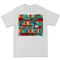 Dove Grey aztec leopard cowhide turquoise Premium Tee - BarkalooDesign