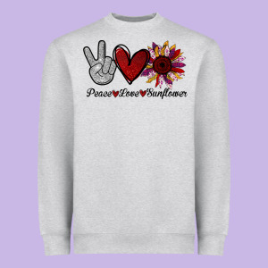 Peace Love Sunflower Heavyweight Sweatshirt Designed By Bettercallsaul