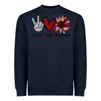 Navy peace love sunflower Heavyweight Sweatshirt - Bettercallsaul
