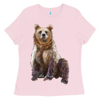 Bubblegum Pink bear Ladies Tee - Artiststas