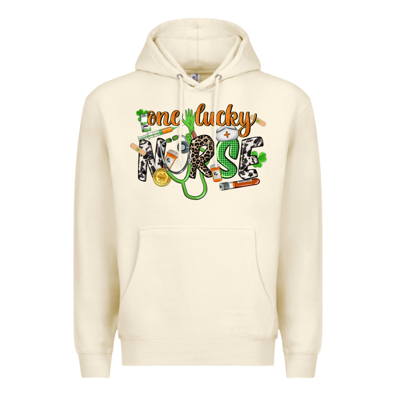 One Lucky Nurse St. Patrick's Day Premium Hoodie by CowGirlArtShop | Teevron