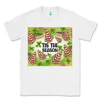 White tis the season christmas tree cake Classic Tee - MaliasSmallBusiness