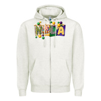 Oatmeal Heather nola cake mardi gras Zipper Hoodie - CowGirlArtShop
