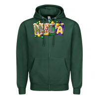 Sports Green nola cake mardi gras Zipper Hoodie - CowGirlArtShop