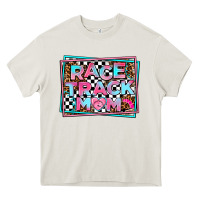 Cream race track mom Heavy Core Tee - AdoDesignShop