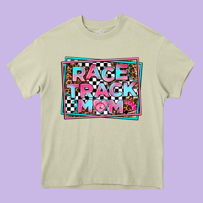 Race Track Mom Heavy Core Tee Designed By Adodesignshop
