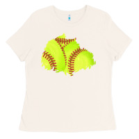 Bone softball patch Ladies Tee - AdoDesignShop