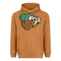 Meerkat cowhide leopard hearts Heavyweight Hoodie - OliviaCreatesArt