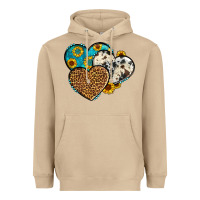Mushroom cowhide leopard hearts Heavyweight Hoodie - OliviaCreatesArt