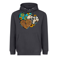 Smoke cowhide leopard hearts Heavyweight Hoodie - OliviaCreatesArt