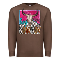 Chestnut western hey cowboy Premium Sweatshirt - OliviaCreatesArt