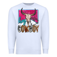 White western hey cowboy Premium Sweatshirt - OliviaCreatesArt