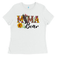 White pink mama bear with cute bear Ladies Tee - Artiststas