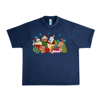Navy santa coffee Urban Heavy Tee - MaliasSmallBusiness