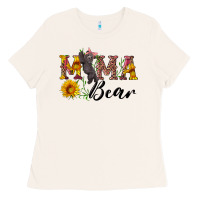 Bone pink mama bear with cute bear Ladies Tee - Artiststas