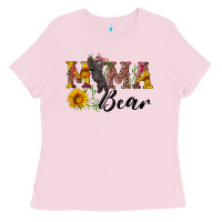 Bubblegum Pink pink mama bear with cute bear Ladies Tee - Artiststas