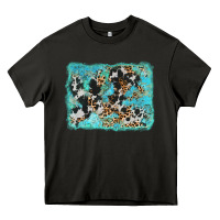 Asphalt turquoise cowhide leopard background Heavy Core Tee - AdoDesignShop