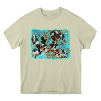 Mossy turquoise cowhide leopard background Heavy Core Tee - AdoDesignShop
