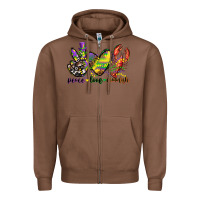 Chestnut peace love crawfish mardi gras Zipper Hoodie - CowGirlArtShop