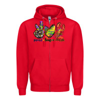 Red peace love crawfish mardi gras Zipper Hoodie - CowGirlArtShop