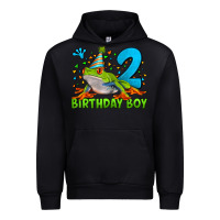Black birthday boy frog age 2 Urban Hoodie - LillyAllenDesigns