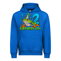 Cobalt birthday boy frog age 2 Urban Hoodie - LillyAllenDesigns