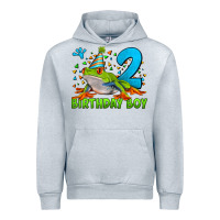 Heather Grey birthday boy frog age 2 Urban Hoodie - LillyAllenDesigns