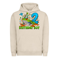 Pigment French Oak birthday boy frog age 2 Urban Hoodie - LillyAllenDesigns