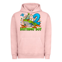 Pigment Salmon birthday boy frog age 2 Urban Hoodie - LillyAllenDesigns