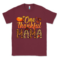 Burgundy one thankful mama Classic Tee - MaliasSmallBusiness
