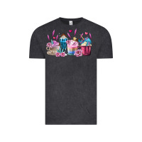Vintage Black Unicorn Coffee Cups Vintage Tee - MaliasSmallBusiness