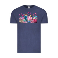 Vintage Denim Unicorn Coffee Cups Vintage Tee - MaliasSmallBusiness