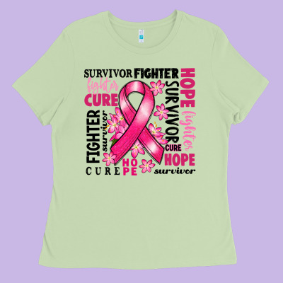 Survivor Breast Cancer Ribbon Ladies Tee Designed By Ranaportraitstore
