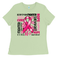 Matcha survivor breast cancer ribbon Ladies Tee - RanaPortraitStore