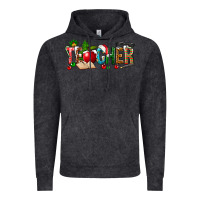 Vintage Black christmas teacher Vintage Hoodie - NancyCooperArtShop