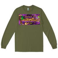 Army Green drink up witches Long Sleeve Tee - BarkalooDesign