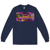 Navy drink up witches Long Sleeve Tee - BarkalooDesign