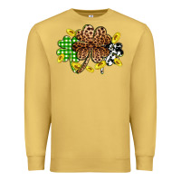 Antique Gold St. Patrick's Day shamrocks Premium Sweatshirt - OliviaCreatesArt