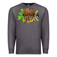 Charcoal Heather St. Patrick's Day shamrocks Premium Sweatshirt - OliviaCreatesArt