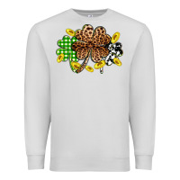 Dove Grey St. Patrick's Day shamrocks Premium Sweatshirt - OliviaCreatesArt