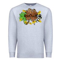 Heather Grey St. Patrick's Day shamrocks Premium Sweatshirt - OliviaCreatesArt