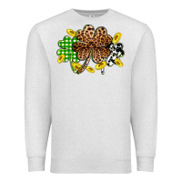Oatmeal Heather St. Patrick's Day shamrocks Premium Sweatshirt - OliviaCreatesArt