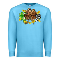 Ocean Blue St. Patrick's Day shamrocks Premium Sweatshirt - OliviaCreatesArt