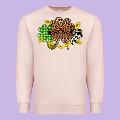 St. Patrick's Day Shamrocks Premium Sweatshirt Designed By Oliviacreatesart